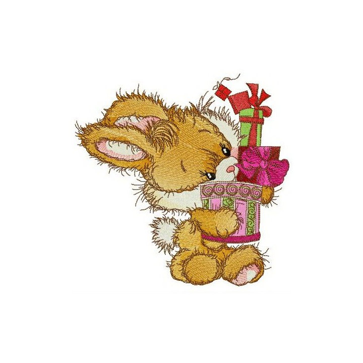 Bunny's best birthday embroidery design - Embroidery Design