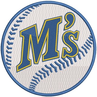 Seattle Mariners MLB Baseball Vintage logo embroidery design - Embroidery Design