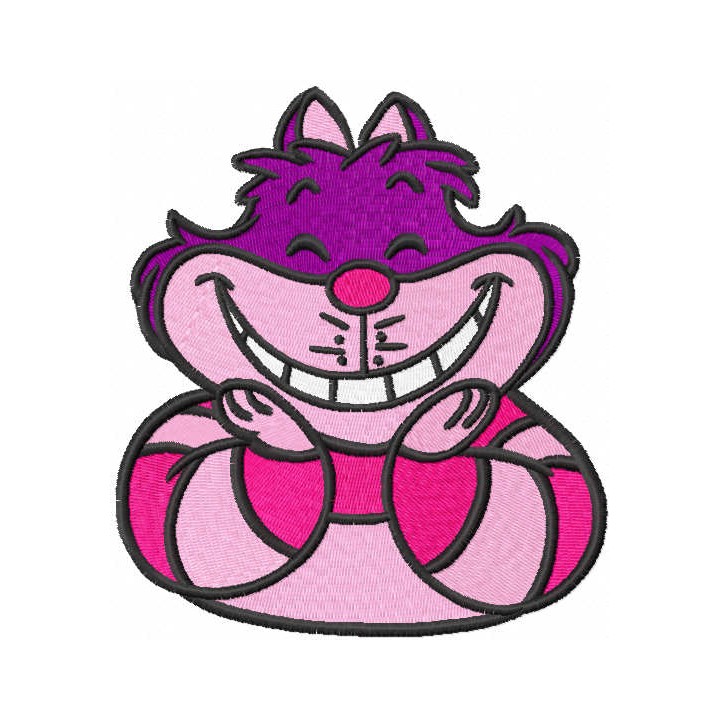 Cheshire smile embroidery design - Embroidery Design