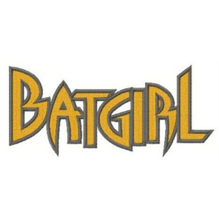 Batgirl word embroidery design - Embroidery Design