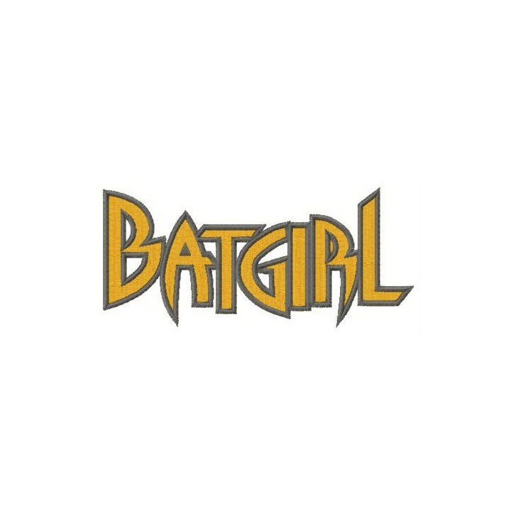 Batgirl word embroidery design - Embroidery Design