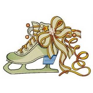 Figure skate embroidery design - Embroidery Design