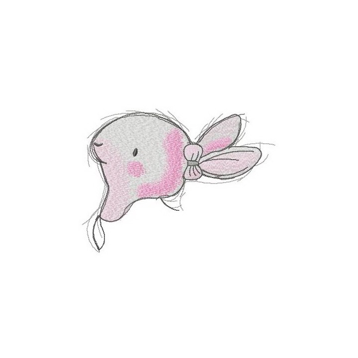 Marvelous bunny girl muzzle embroidery design - Embroidery Design