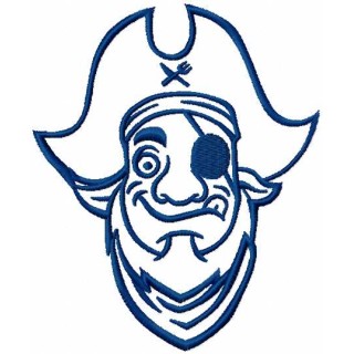 Pirate blue embroidery design - Embroidery Design