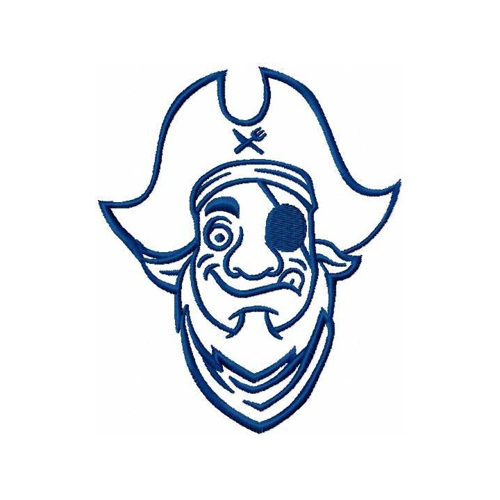 Pirate blue embroidery design - Embroidery Design
