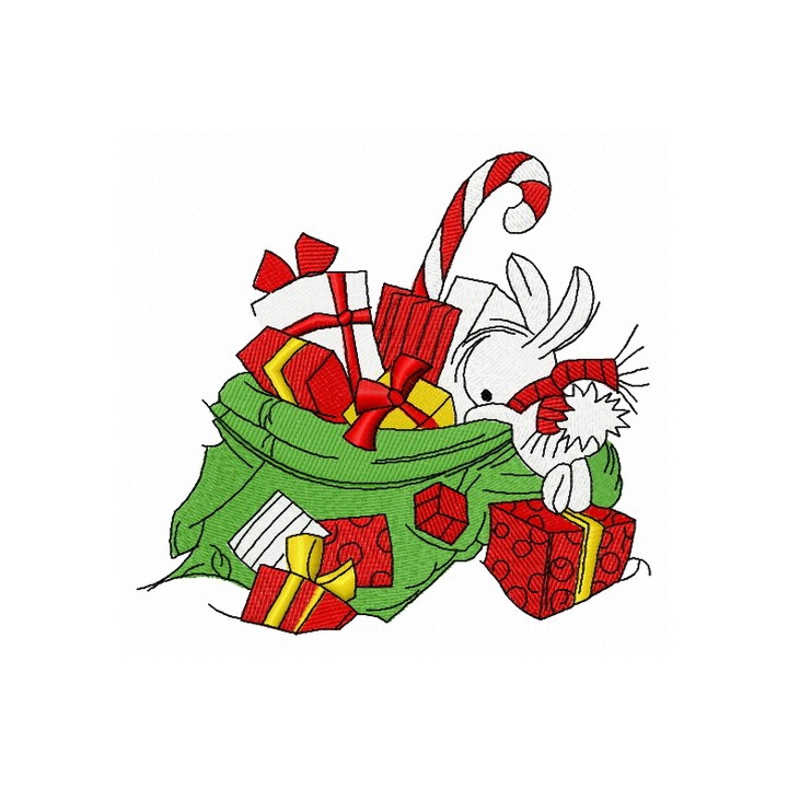 Presents for bunnies 5 embroidery design - Embroidery Design