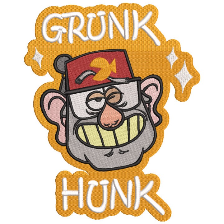 Grunk Hunk Stan embroidery design - Embroidery Design