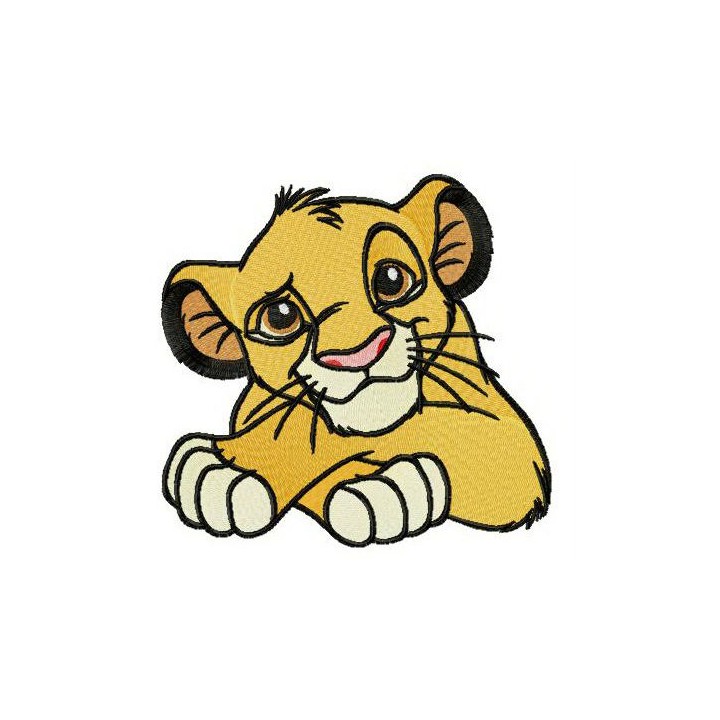 Pensive Simba embroidery design - Embroidery Design