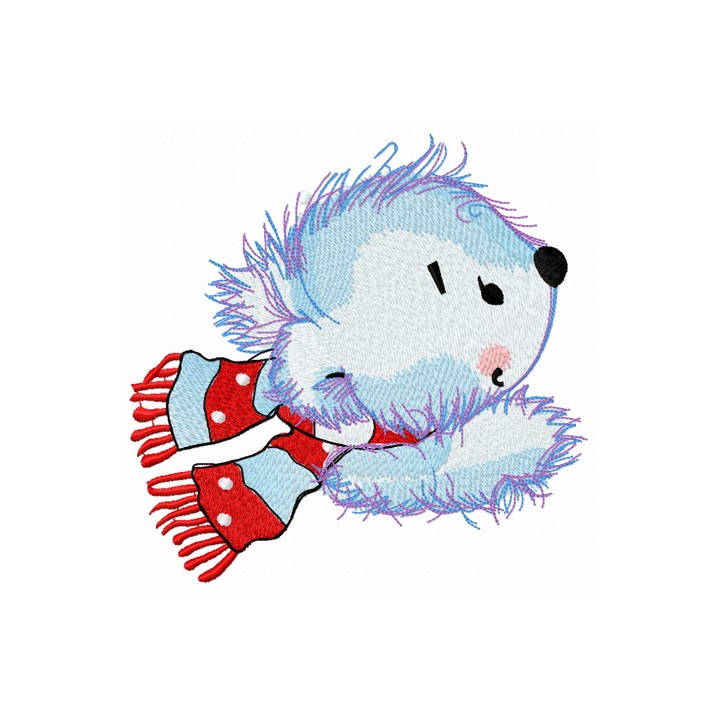 Adorable polar bear embroidery design - Embroidery Design