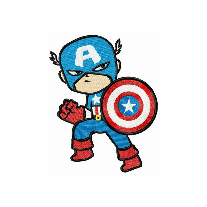 Captain America retreats embroidery design - Embroidery Design