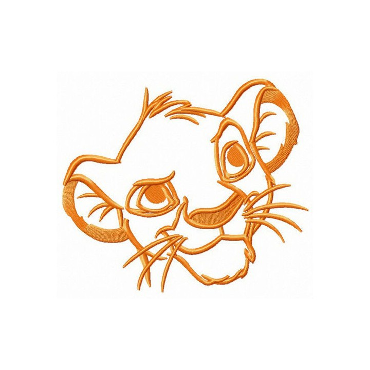 Simba's muzzle embroidery design - Embroidery Design
