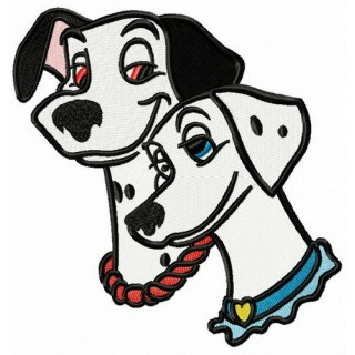 Perdita and Pongo embroidery design - Embroidery Design