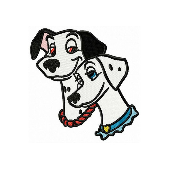 Perdita and Pongo embroidery design - Embroidery Design