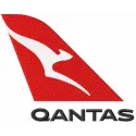 Qantas Aviation Logo Embroidery Pattern - Airline Brand