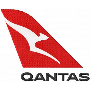 Qantas logo embroidery design - Embroidery Design