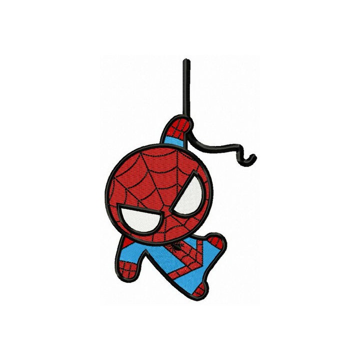 Spiderman hangs on rope embroidery design - Embroidery Design