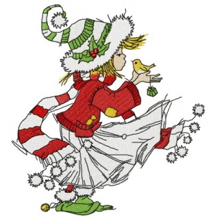 It's windy before Christmas embroidery design - Embroidery Design