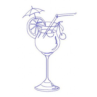 Cocktail 6 embroidery design - Embroidery Design