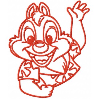 Dale Hawaii one colored embroidery design - Embroidery Design