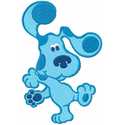 Dancing Blue Puppy Stitching Pattern for Kids