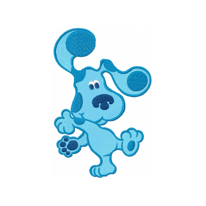 Dancing Blue Puppy Stitching Pattern for Kids
