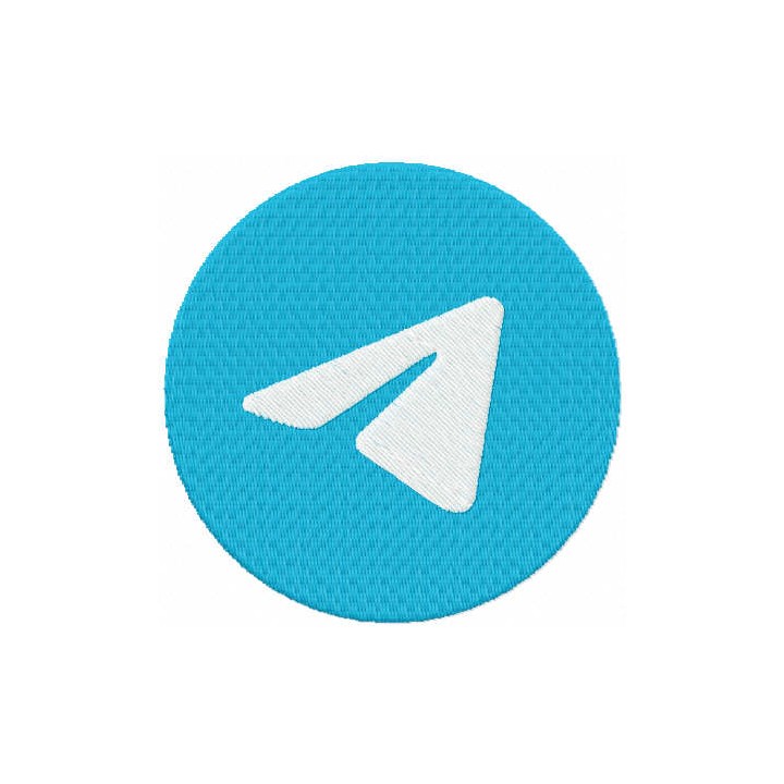 Telegram logo embroidery design - Embroidery Design