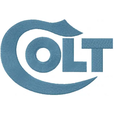Colt logo embroidery design preview showing detailed stitching pattern