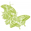 Autumn butterflies 4 embroidery design featuring fall-colored butterfly stitching patterns