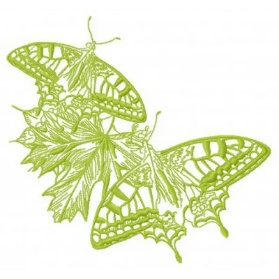 Autumn butterflies 4 embroidery design featuring fall-colored butterfly stitching patterns