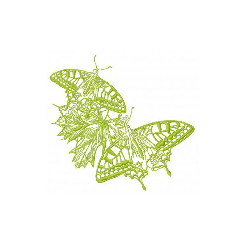 Autumn butterflies 4 embroidery design featuring fall-colored butterfly stitching patterns