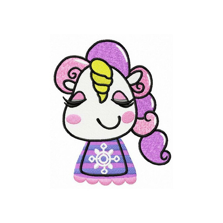 Unicorn fashion star embroidery design - Embroidery Design