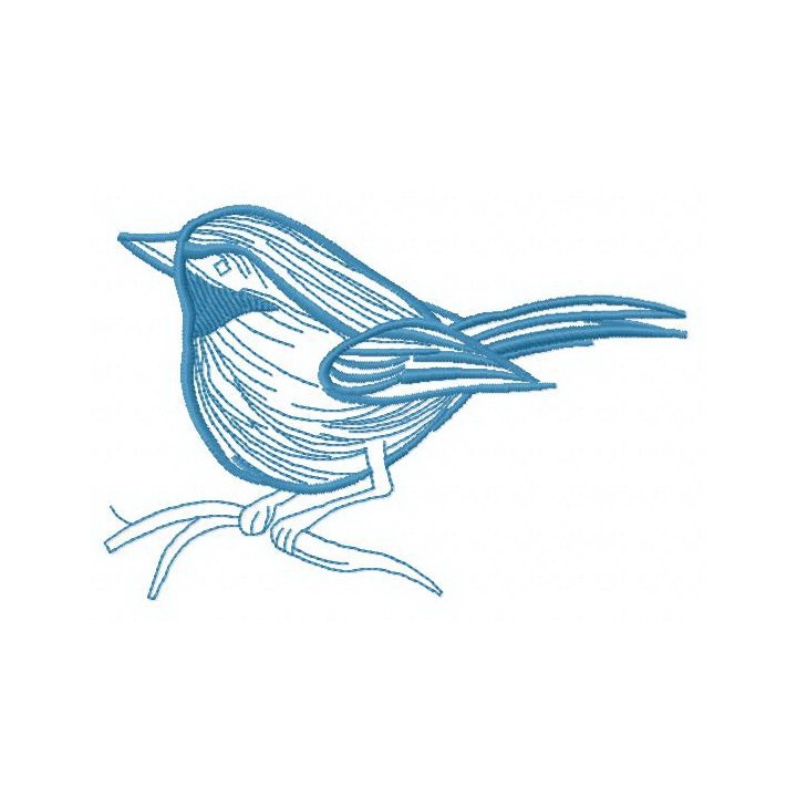 Eurasian blue tit 7 embroidery design - Embroidery Design