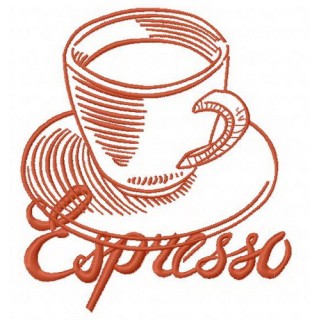 Espresso 3 embroidery design - Embroidery Design