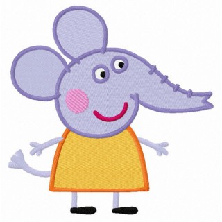 Elephant Emily embroidery design - Embroidery Design