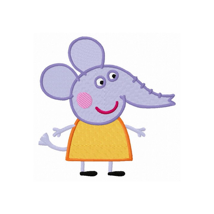 Elephant Emily embroidery design - Embroidery Design