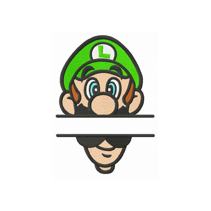 Luigi monogram embroidery design - Embroidery Design