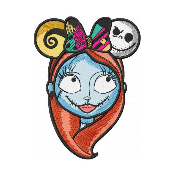 Sally mickey ears embroidery design - Embroidery Design