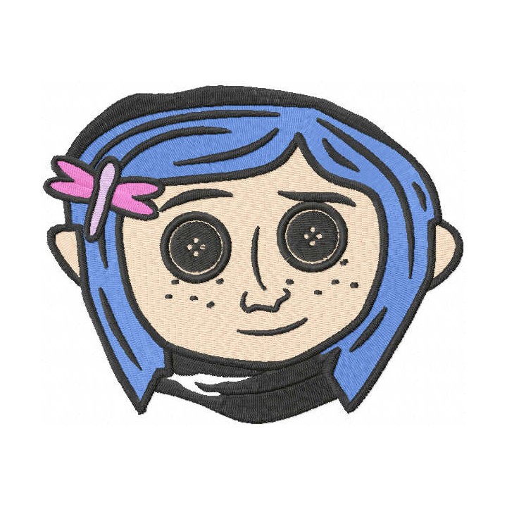 Coraline Button Eyes embroidery design - Embroidery Design