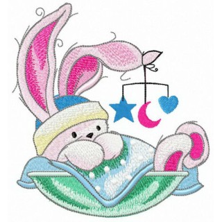 Newborn bunny embroidery design - Embroidery Design