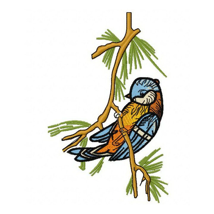 Eurasian blue tit 3 embroidery design - Embroidery Design