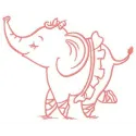 Dancing is my life embroidery design featuring graceful animal motif for stitching