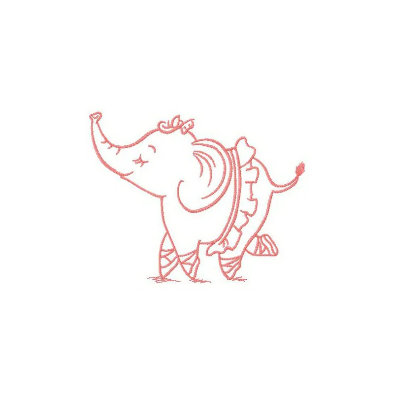 Dancing is my life embroidery design featuring graceful animal motif for stitching