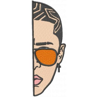 Bad bunny behind the door embroidery design - Embroidery Design