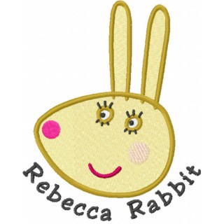 Rebecca Rabbit head embroidery design - Embroidery Design