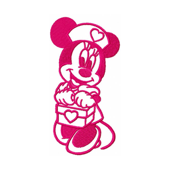 Minnie loving nurse embroidery design - Embroidery Design