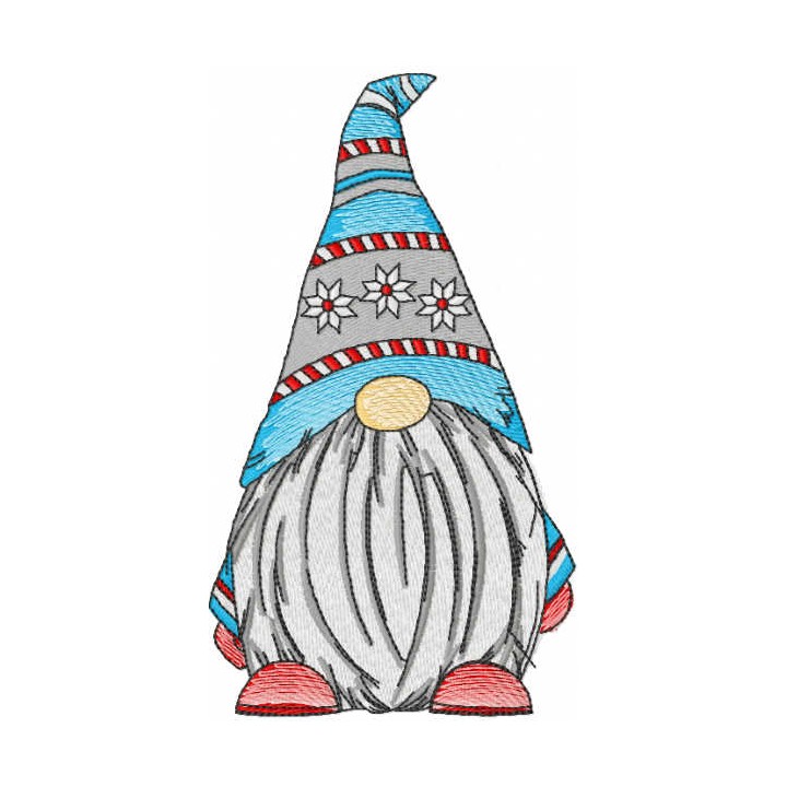 Dwarf knitted hat embroidery design - Embroidery Design