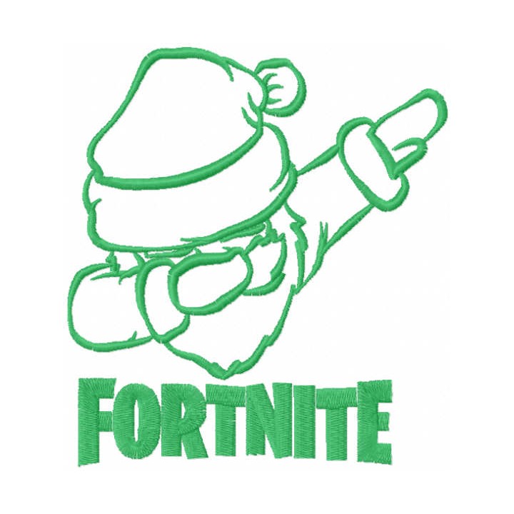 Fortnite Santa embroidery design - Embroidery Design