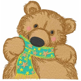 New scarf for bear embroidery design - Embroidery Design