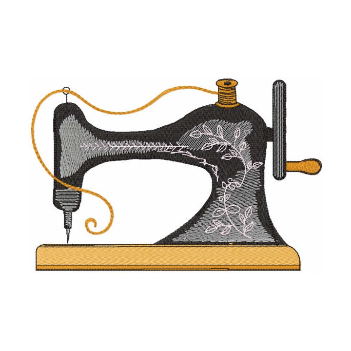 Vintage old sewing machine embroidery design - Embroidery Design