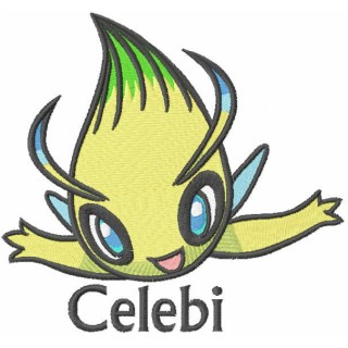 Celebi pokemon embroidery design - Embroidery Design
